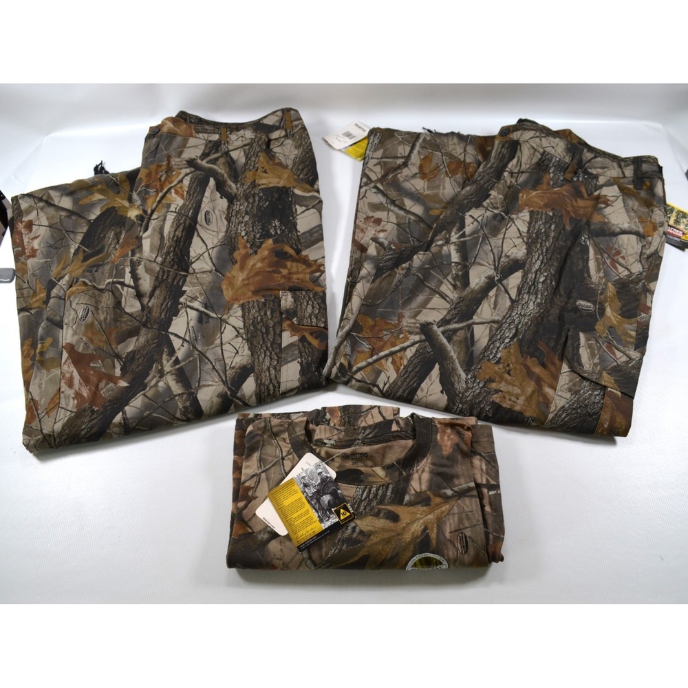 Nwt's Outfitters Ridge Mens Sizse 3XL 2 Pair Camo Hunting Pants + L/S Tee Shirt